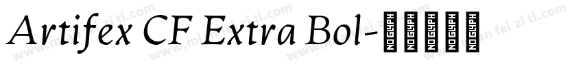 Artifex CF Extra Bol字体转换